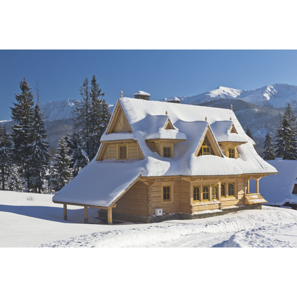 Union Rustic Leinwandbild Berghütte in der Tatra Wayfair de